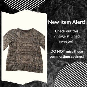 Men’s Y2K Yoki Knit Sweater – Vintage 2000s Retro Aesthetic – Size M